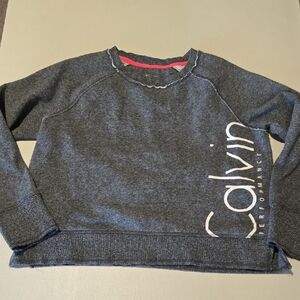 Calvin Klein Charcoal Sweatshirt with Logo, Size L.
